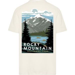F4NT4STIC Shirt 'US National Parks Rocky Mountain National Park'  crème / gemengde kleuren