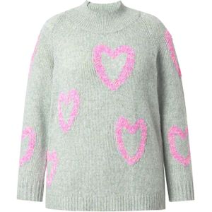 MIAMODA Trui  grasgroen / lichtroze