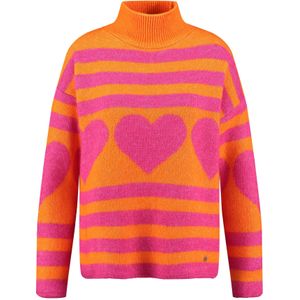 Key Largo Trui 'Dear'  oranje / pink