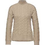 Street One - Dames Jumper - Beige - Kabelpatroon