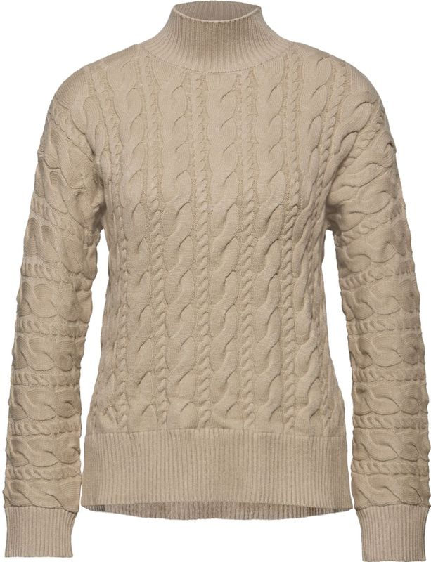 Street One - Dames Jumper - Beige - Kabelpatroon