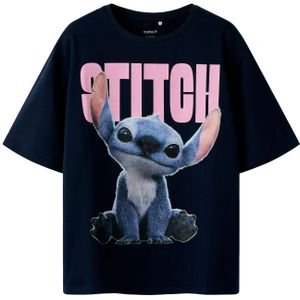 NAME IT Shirt 'NKFNIBUS STITCH'  blauw / navy / rosa