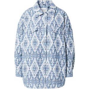 ONLY Tussenjas 'LONDON NAVAJO'  crème / duifblauw / lichtblauw