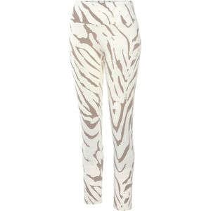 Lascana - Legging - Crème - Loungewear - Met Zebramotief en Brede Band