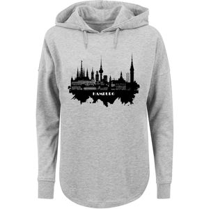 F4NT4STIC Sweatshirt 'Cities Collection - Hamburg skyline'  grijs / grijs gemêleerd / zwart