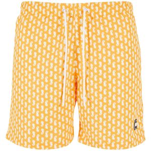 Urban Classics - Zwemshorts - Lichtoranje - All-over Patroon