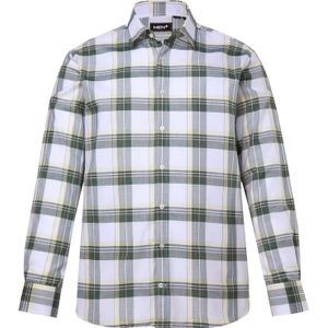 Men Plus Overhemd  groen / donkergroen / wit