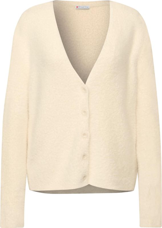 Street One - Vest - Beige - Dames - Zacht met V-hals