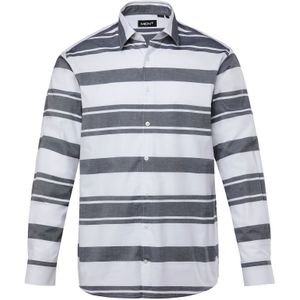 Men Plus Overhemd  grijs / wit