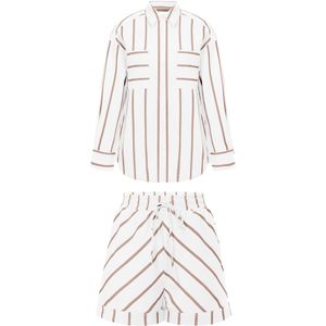 Imily Bela Korte pyjama  olijfgroen / wit