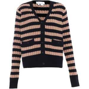 BLONDA Gebreid vest  brokaat / zwart