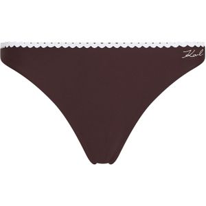 Karl Lagerfeld Bikinibroek  donkerbruin / wit