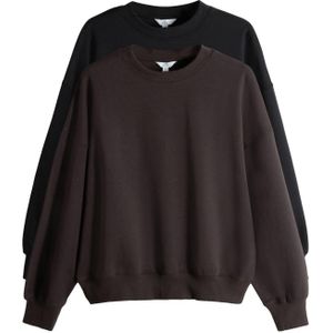 The Set Sweatshirt  chocoladebruin / zwart