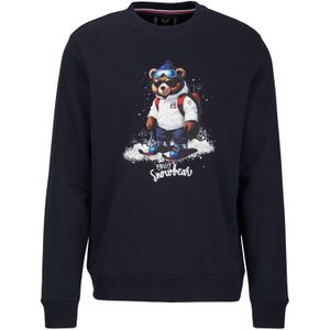 19V69 ITALIA Sweatshirt 'Nico Snowbear'  navy / bruin / rood / wit