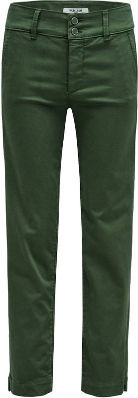 Salsa - Secret Chino - Groene Spijkerbroek - Cropped Slim Pijp - Medium Taille