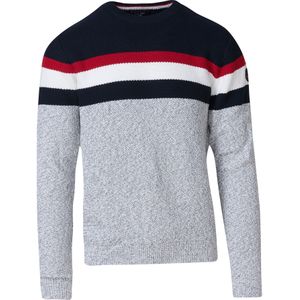 KOROSHI Trui  donkerblauw / grijs / rood / wit
