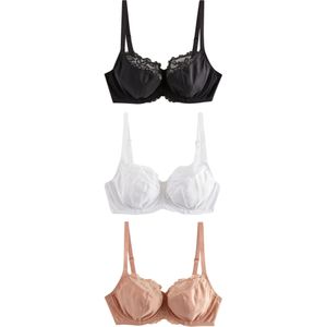 Next BH  donkerbeige / zwart / wit
