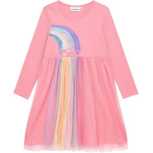 Danamade - Jurk - Turquoise - Lichtblauw - Geel - Oudroze - Jersey