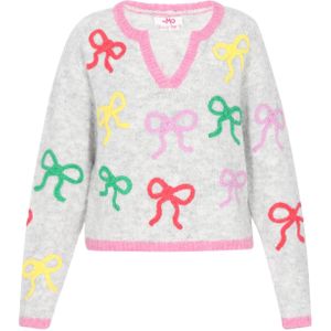 MYMO Trui  lichtgrijs / groen / rosa / rood