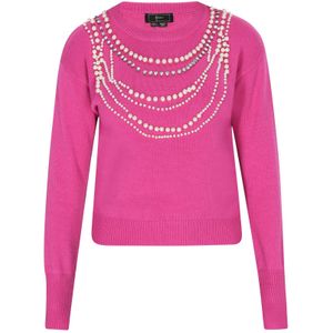 faina Trui  pink / wolwit