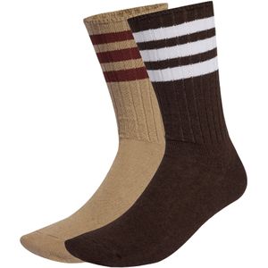 adidas - Ribbed Crew Socks - Bruin - 2-Pack - Sportsokken