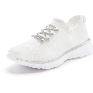 Sneakers - Wit - Vegan - Glinsterende Veters