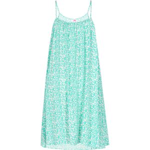 swirly Zomerjurk 'Spring Summer'  turquoise / wit