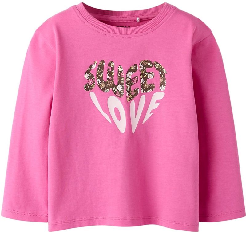 NAME IT Shirt 'NMFNILINEA'  bruin / kaki / eosine / wit