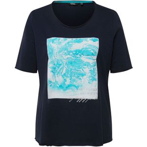 Ulla Popken Shirt  marine / turquoise / wit