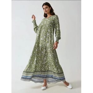 Hiccup Jurk  blauw / olijfgroen / zwart / wit