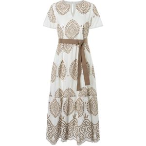 MORE & MORE Jurk  lichtbruin / wit