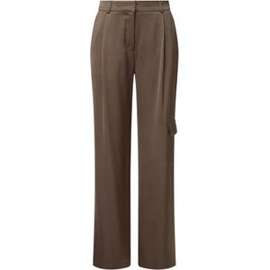 COMMA Bandplooibroek  chocoladebruin