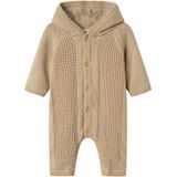 Jumpsuit - Gebreid - Met Knoopsluiting - Geribde Manchetten