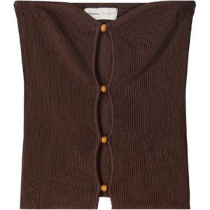 Bershka Gebreide top  donkerbruin