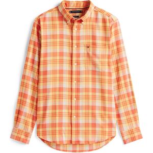 TOMMY HILFIGER Overhemd  oranje / pasteloranje / wit