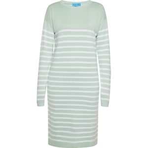 SANIKA Gebreide jurk  mintgroen / wit