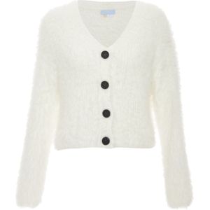 Poomi Gebreid vest  zwart / wit