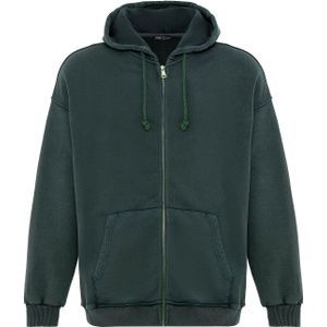 VAMOS CLO Sweatvest  donkergroen