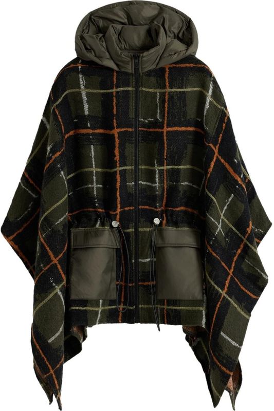 Desigual - Poncho met Capuchon - Groen - Polyester