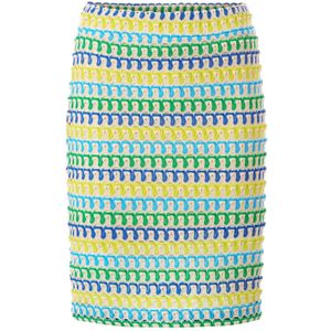 Rich & Royal Rok  aqua / royal blue/koningsblauw / citroen / wit