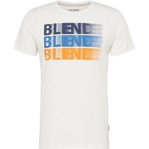 BLEND Shirt  blauw / navy / oranje / wit