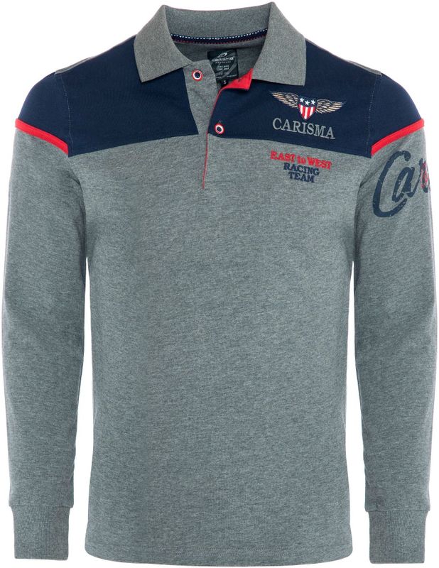 CARISMA Shirt  grijs / kersrood / zwart