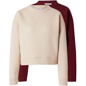 ABOUT YOU Sweatshirt 'Daniela'  lichtbeige / bordeaux