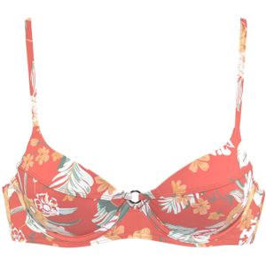 Beugelbikini - Roestrood - Gedessineerd - Polyamide