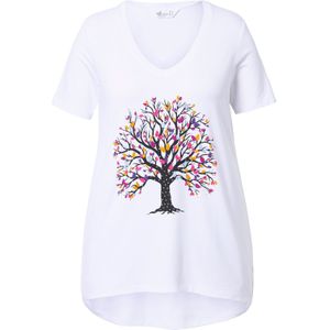 MIAMODA Shirt  lila / pink / zwart / wit