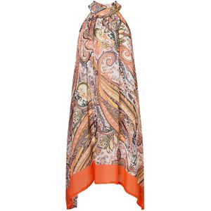 Ana Alcazar Jurk 'Zenny'  lichtoranje / wit