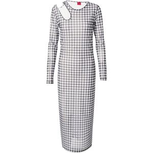 HUGO Jurk 'Nalusia'  zwart / wit