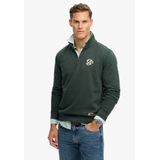 Superdry - Athletic S.D Co Half Zip - Trui - Licht Geborsteld - Halve Ritssluiting
