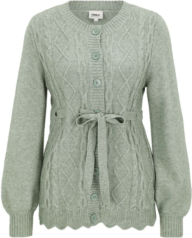 Only Maternity Gebreid vest 'OLMKALLU'  pastelgroen