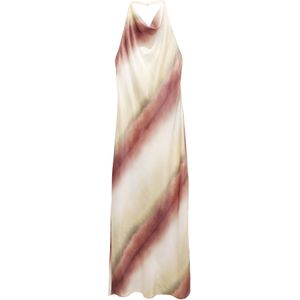 Pull&Bear Avondjurk  chocoladebruin / kiwi / wit